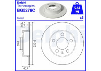 Brake disc BG5276C Delphi