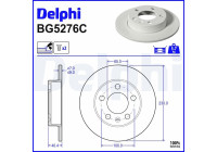 Brake disc BG5276C Delphi