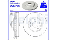 Brake disc BG5278C Delphi