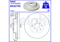 Brake disc BG5279C Delphi