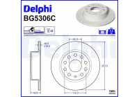 Brake disc BG5306C Delphi