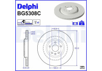 Brake disc BG5308C Delphi