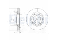 Brake disc BG9016 Delphi