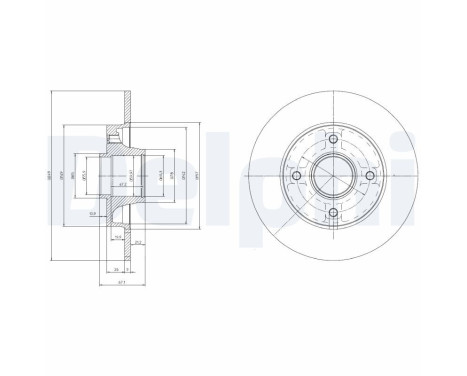 Brake Disc BG9021RS Delphi