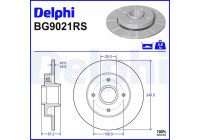 Brake Disc BG9021RS Delphi