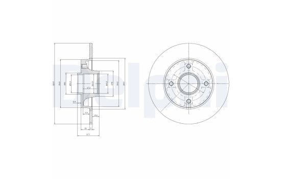 Brake Disc BG9022RSC Delphi
