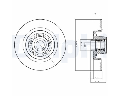 Brake Disc BG9023RS Delphi