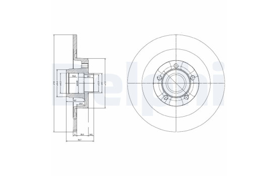Brake Disc BG9024RS Delphi