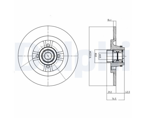 Brake Disc BG9025RS Delphi