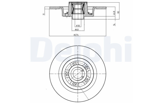 Brake Disc BG9026RS Delphi