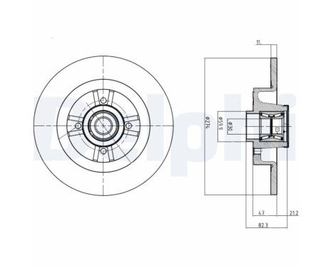 Brake Disc BG9030RS Delphi