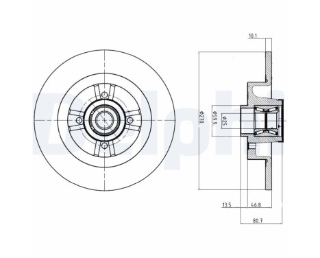 Brake Disc BG9032RS Delphi