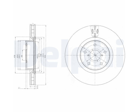 Brake disc BG9055 Delphi