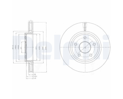 Brake Disc BG9058 Delphi