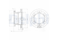 Brake disc BG9069 Delphi