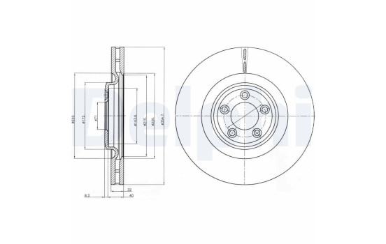 Brake Disc BG9071C Delphi
