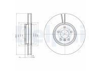 Brake disc BG9092C Delphi