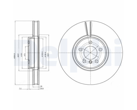 Brake disc BG9092C Delphi