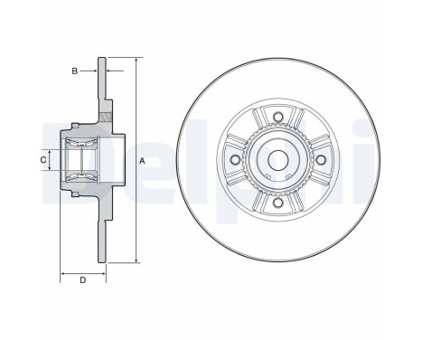 Brake Disc BG9114RS Delphi