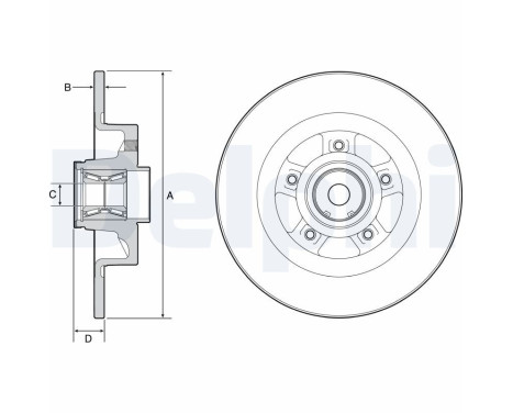 Brake Disc BG9115RS Delphi