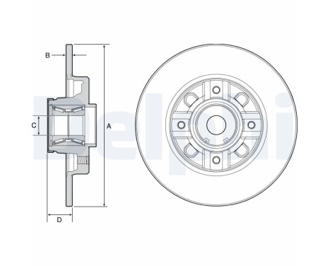 Brake Disc BG9116RS Delphi