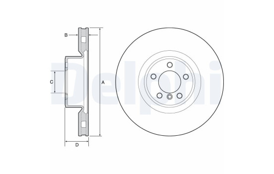 Brake Disc BG9117C Delphi