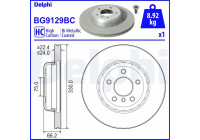 Brake disc BG9129BC Delphi