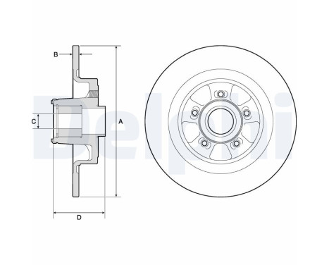 Brake Disc BG9133RS Delphi