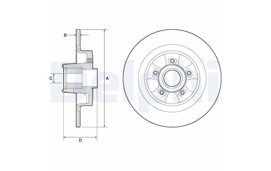 Brake Disc BG9133RS Delphi