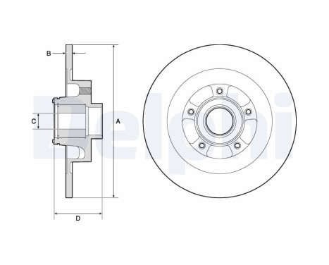 Brake Disc BG9134RS Delphi