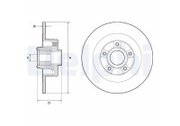 Brake Disc BG9135RS Delphi