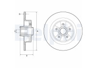 Brake Disc BG9136RS Delphi