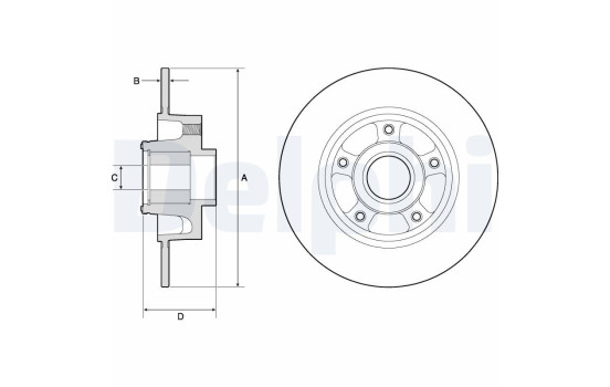 Brake Disc BG9137RS Delphi