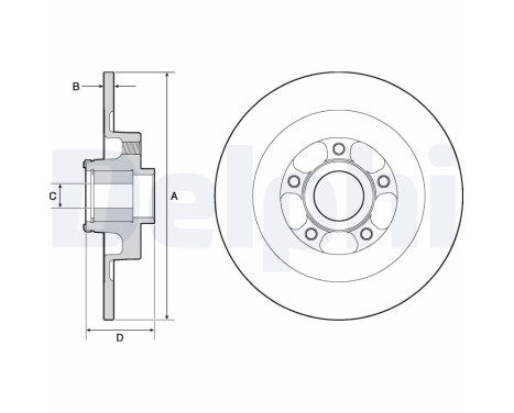 Brake Disc BG9138RS Delphi