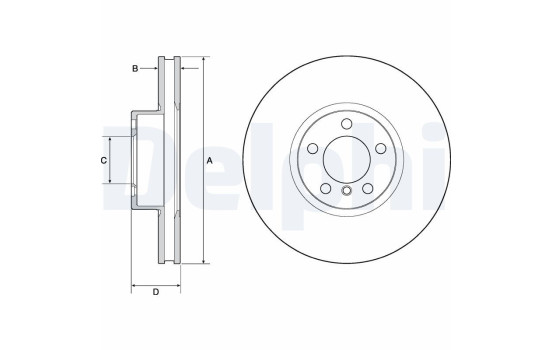 Brake Disc BG9141C Delphi