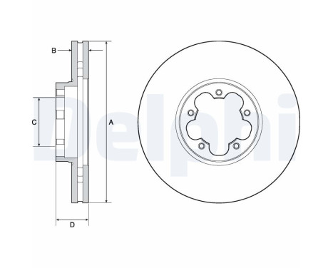 Brake Disc BG9142C Delphi