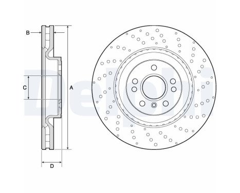 Brake disc BG9149C Delphi