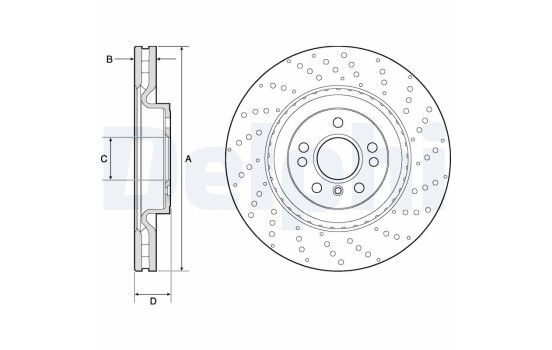 Brake disc BG9149C Delphi