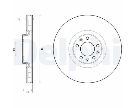 Brake Disc BG9151C Delphi