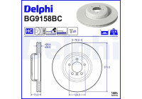 Brake disc BG9158BC Delphi