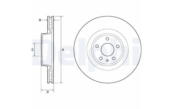 Brake Disc BG9173C Delphi