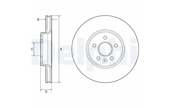 Brake Disc BG9184C Delphi