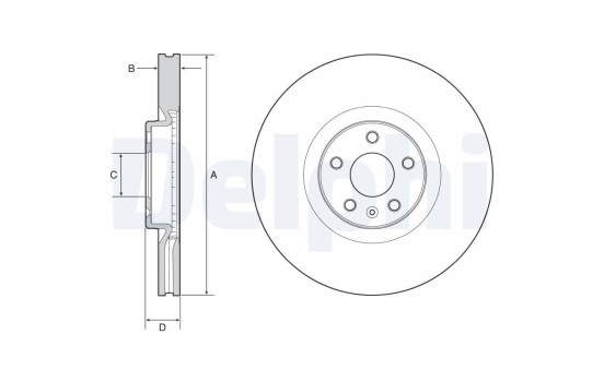Brake disc BG9231C Delphi