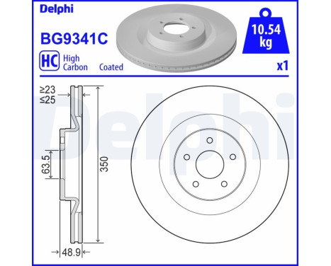 Brake Disc BG9341C Delphi