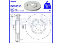 Brake disc BG9353C Delphi