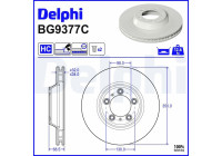 Brake disc BG9377C Delphi