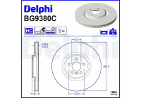 Brake disc BG9380C Delphi