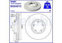Brake disc BG9391C Delphi