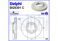 Brake disc BG9391C Delphi