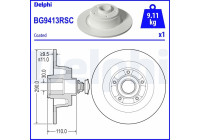 Brake disc BG9413RSC Delphi